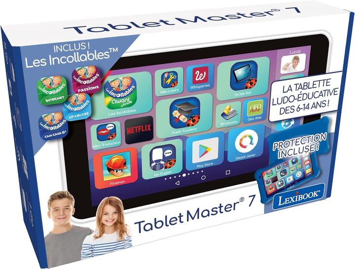 Image du produit Lexibook Tablette LexiTab Master 7 pouces avec contenu éducatif et coque de protection Super Mario Version FR (Français, 6 - 14 Années)