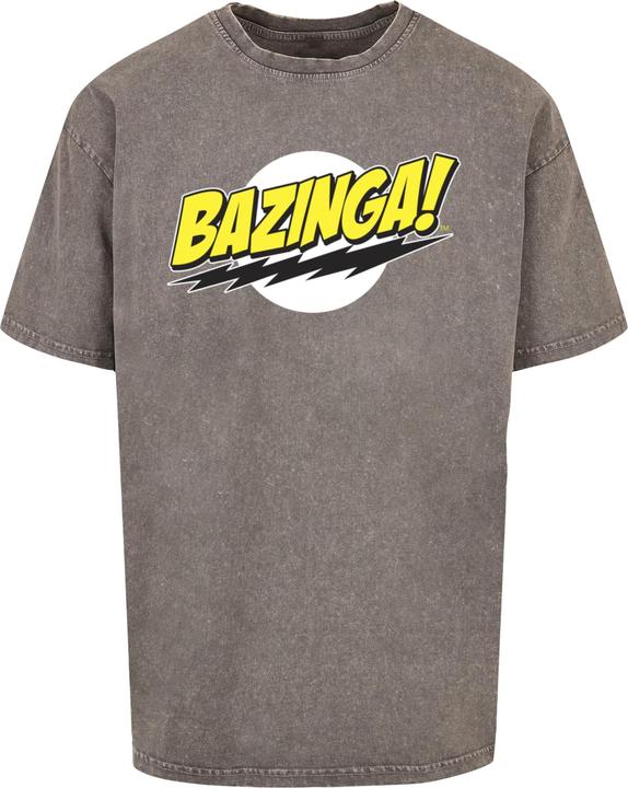 Actual product image Absolute Cult Big Bang Theory - Bazinga Acid Washed Oversize Tee - 115177 (L)
