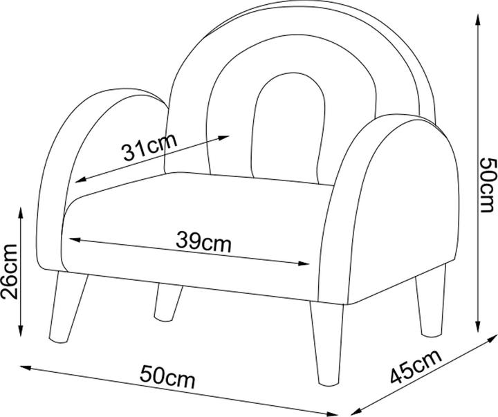 Immagine prodotto En.Casa Kindersessel Sorreindi 50x50x45 cm Teddystoff Rosa (Poltrona per bambini)