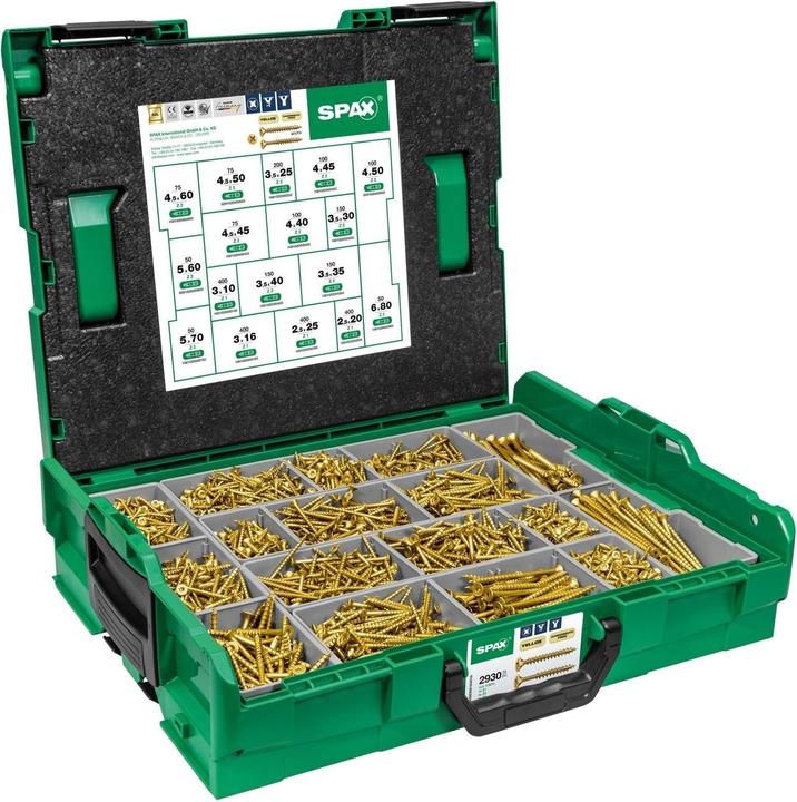 Produktbild Spax Montagekoffer L-Boxx Kunststoff Pozi Yellox (2925 Schrauben pro Stück)