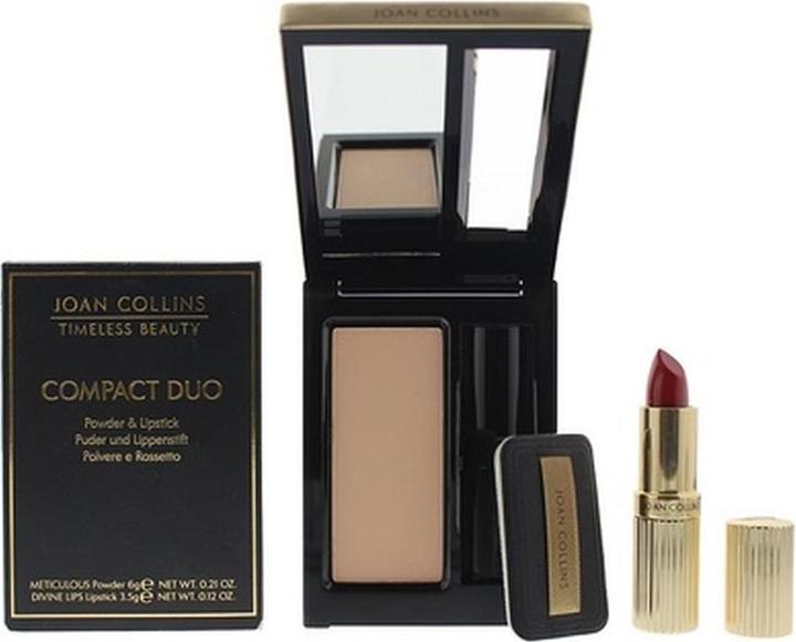 Actual product image Joan Collins Beauty Joan Collins Timeless Beauty Compact Duo Lipstick and Powder Alexis