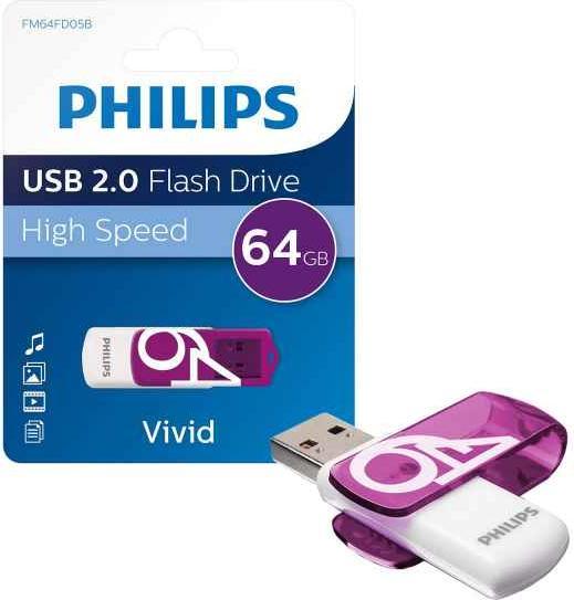 Image du produit Philips Drive Vivid (64 Go, USB-A)