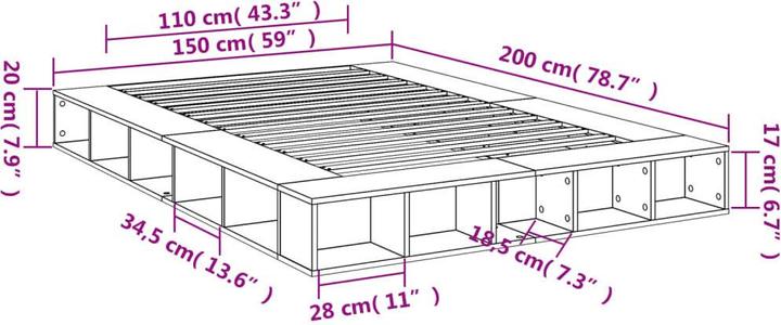 Image du produit vidaXL Bettgestell (150 x 200 cm)