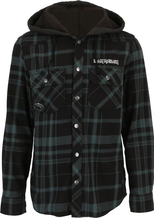 Produktbild Brandit Iron Maiden Checkshirt Sweathood Eddy - 192207 (L, S)