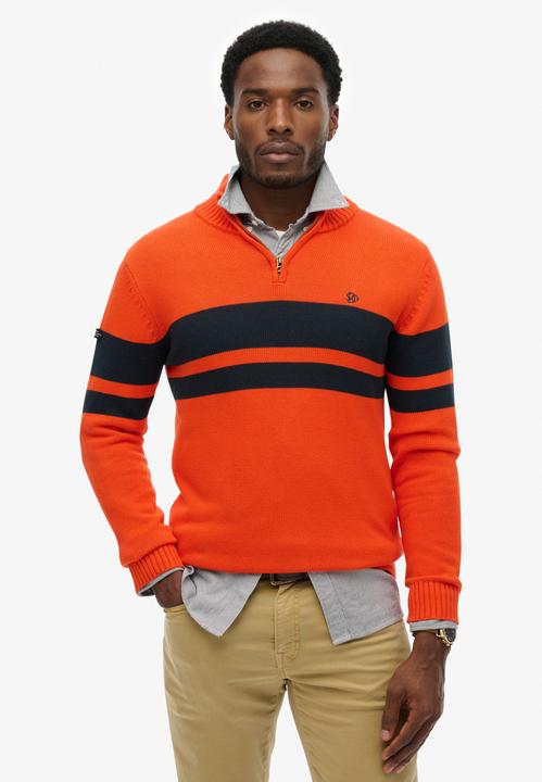Image du produit Superdry Pull camionneur rayé en maille de coton (M)