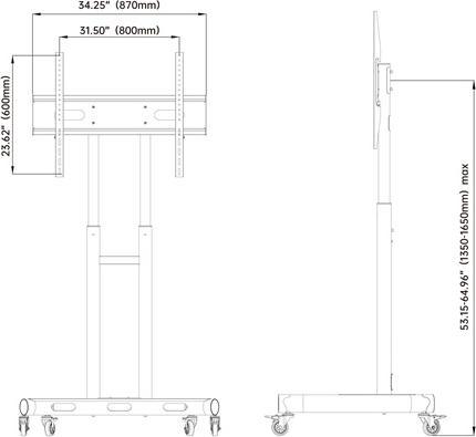 Produktbild Audioraq TV-Ständer bis 85", Metall, schwarz (90 kg)