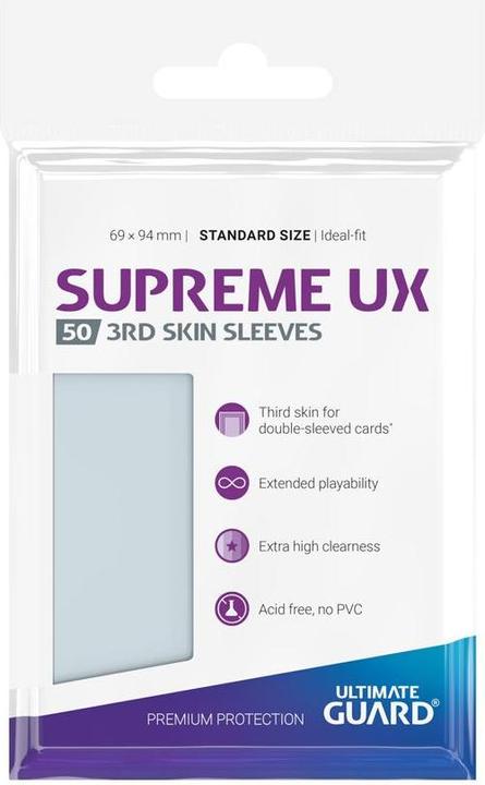 Produktbild Ultimate Guard UGD011116 - Supreme UX - 50x 3rd Skin Kartenhüllen in Standrardgrösse, Transparent