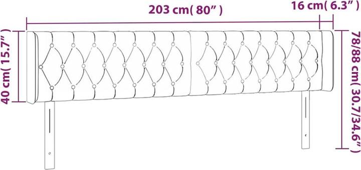 Produktbild VidaXL Kyo (203 x 16 x 88 cm)