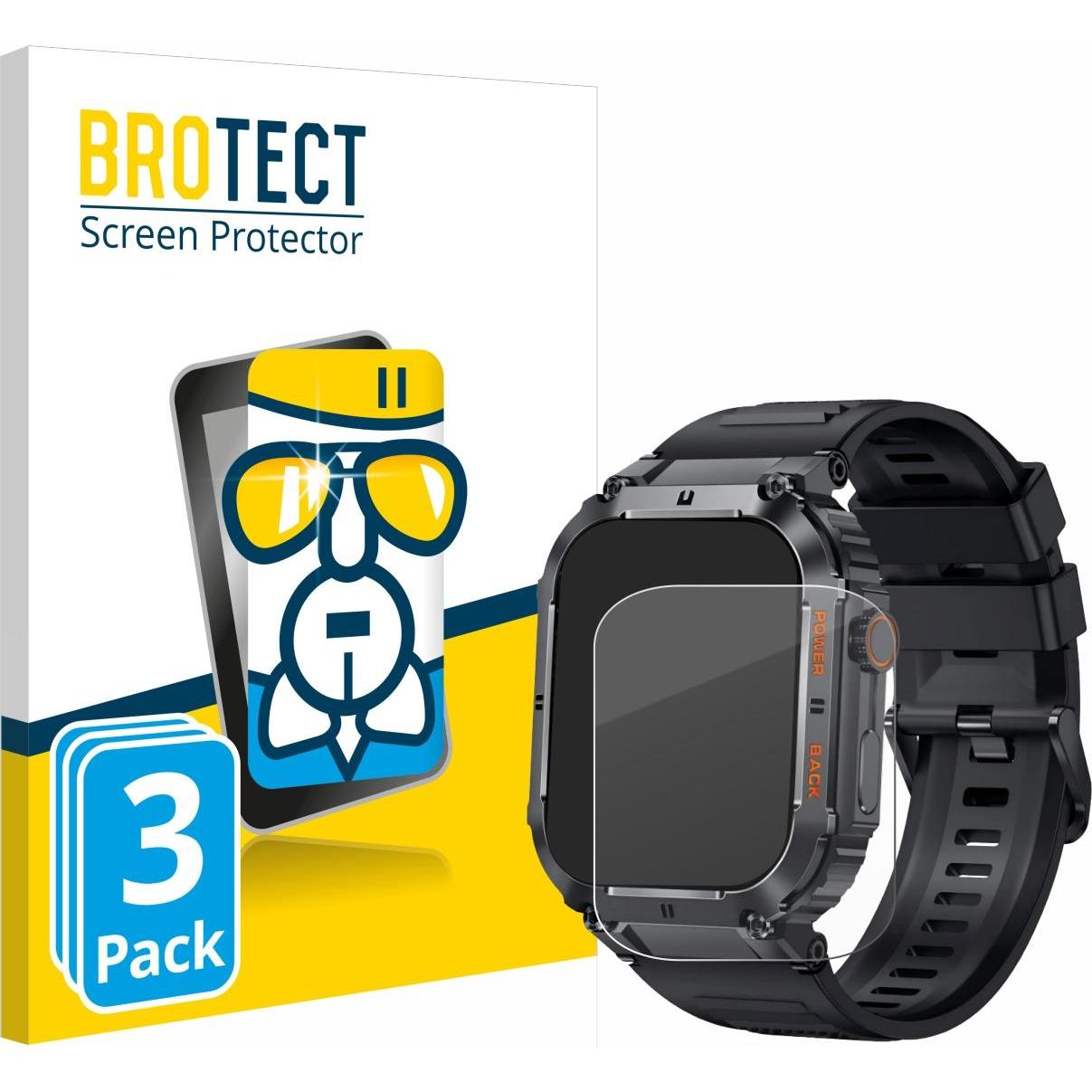 Thumbnail - BROTECT Schutzglas Schutzfolie Displayschutz Display Schutz Glas Folie klar, Smartwatch Schutzfolie, Transparent
