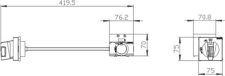 Actual product image Siemens Side mounted rotary operator IEC