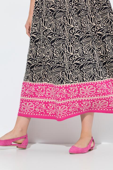 Produktbild Ulla Popken Jerseykleid, A-Linie, Rundhals, 3/4-Arm, Taschen (62)