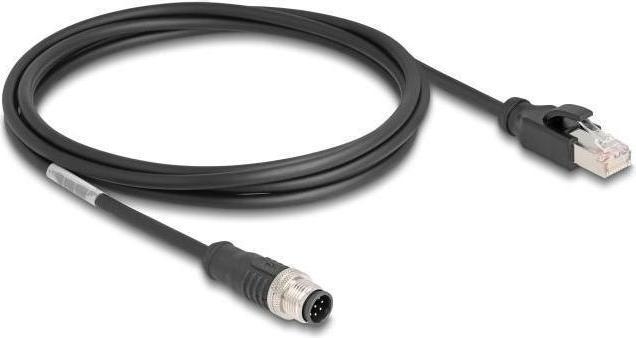 Produktbild Delock M12 Kabel A-kodiert 8 Pin Stecker zu RJ45 Stecker PVC (S/FTP, CAT5e, 2 m)