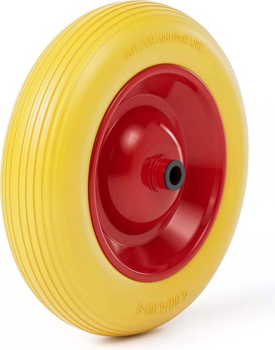 Wiltec Puncture Proof PU Wheel for Wheelbarrow-Complete Size 4.80 / 4.00-8