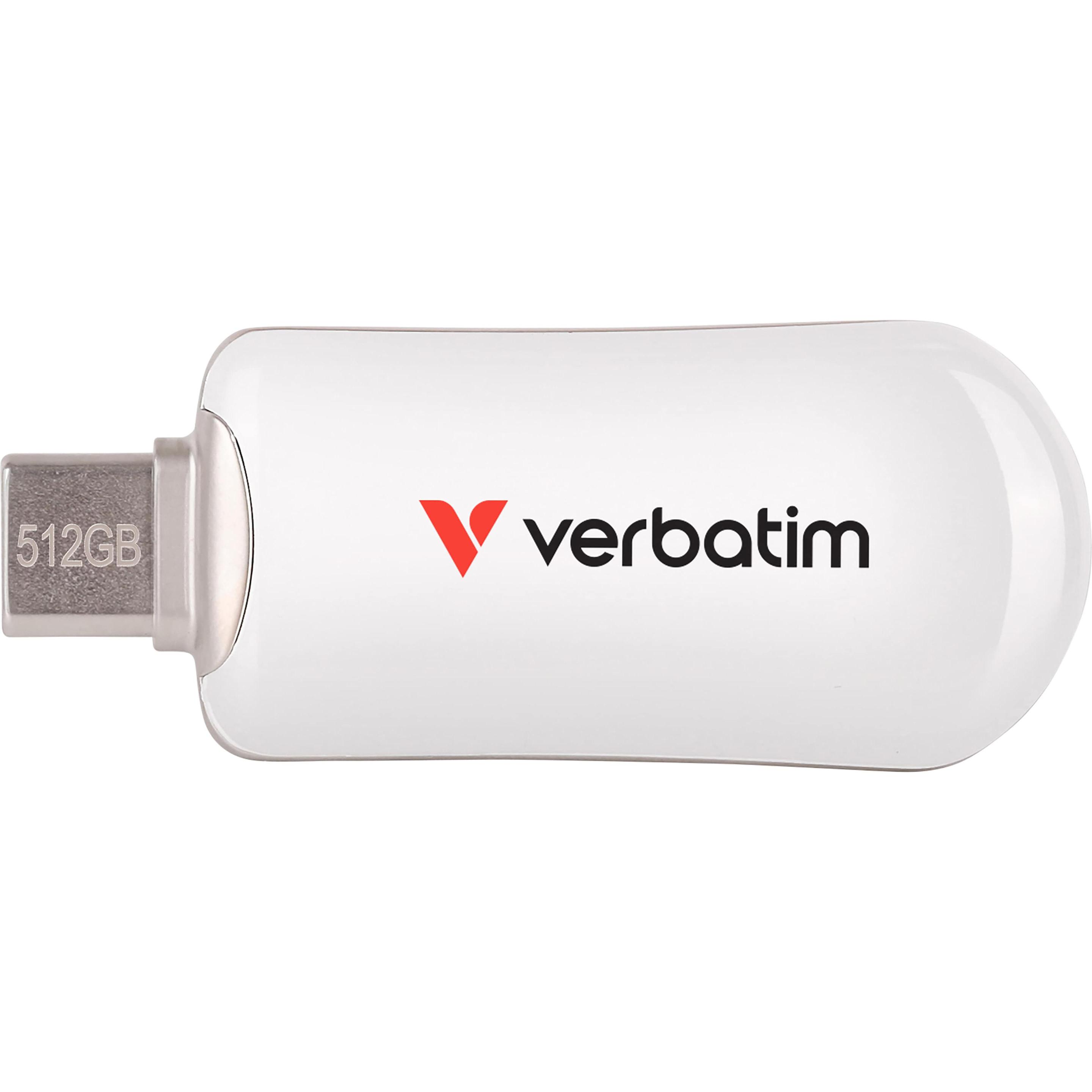 Verbatim Plectra White 512GB USB-C Flash Drive 30231 (512 GB, USB-C), Chiavetta USB, Bianco