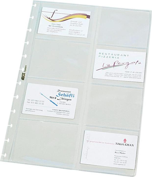 Produktbild Adoc Ersatzzeigetaschen für Visitenkartenalbum card-ex (A4)