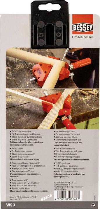 Produktbild Bessey Winkelspanner WS WS3 Spannbere (55 mm)