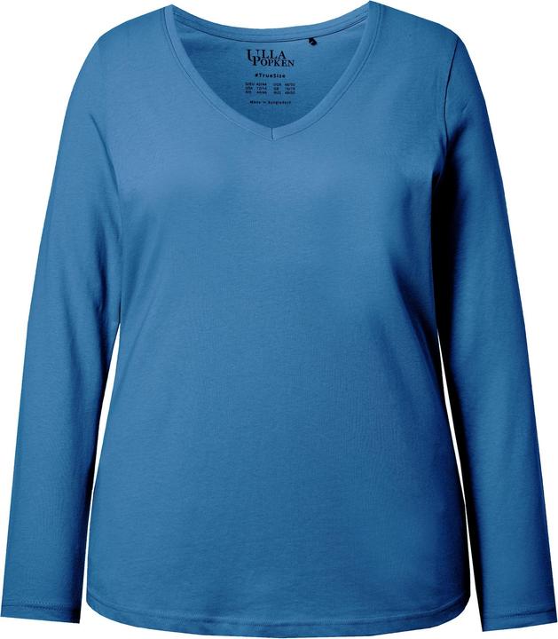 Produktbild Ulla Popken Shirt, Slim, V-Ausschnitt, Langarm (62)