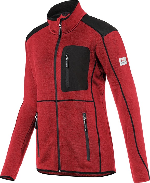 Produktbild Kübler Strickjacke Damen mittelrot/schwarz Form 1444 Grösse S (S)