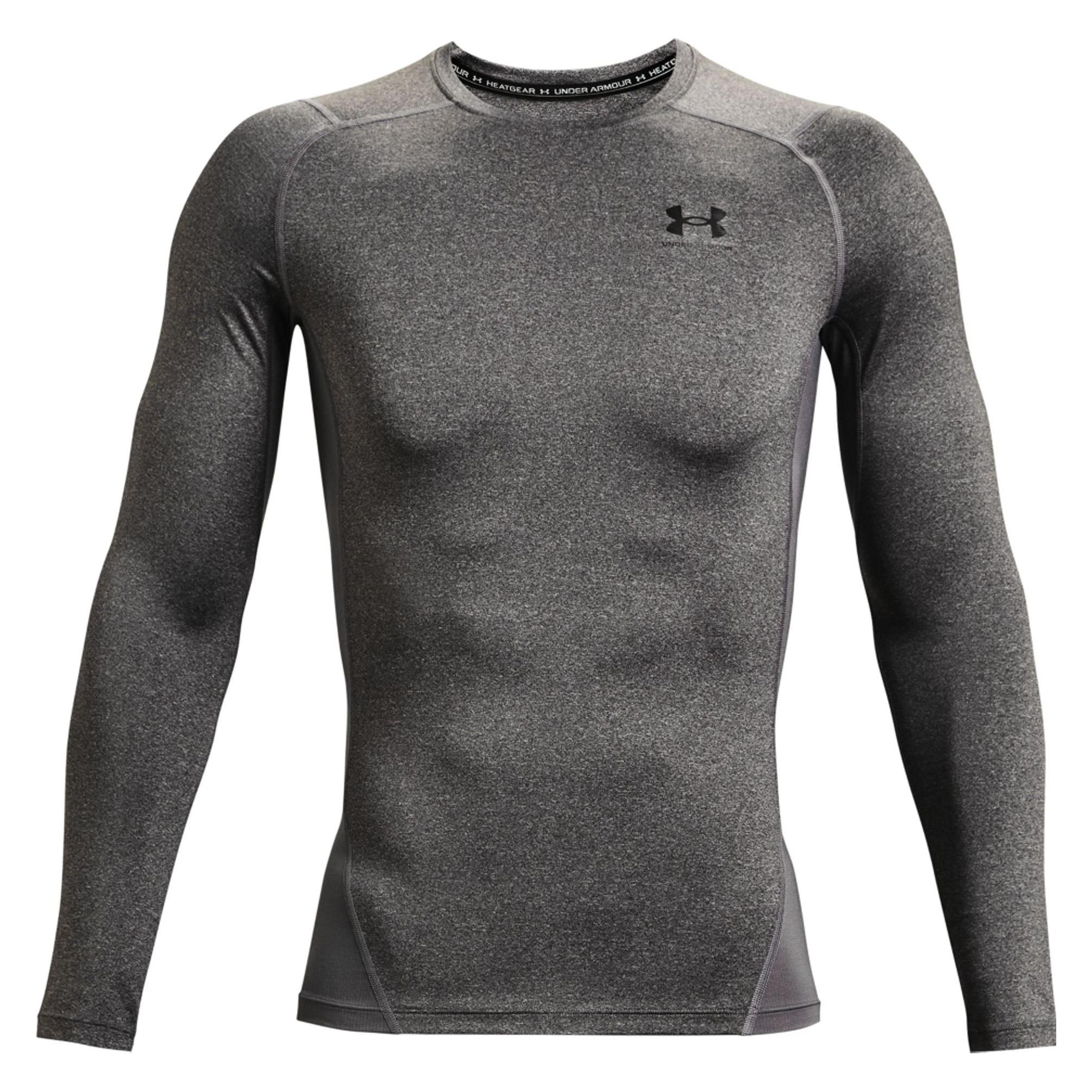 Under Armour, Hommes, T-shirt de sport, Heatgear Compression Sweat-Shirt (XXL), Gris, XXL