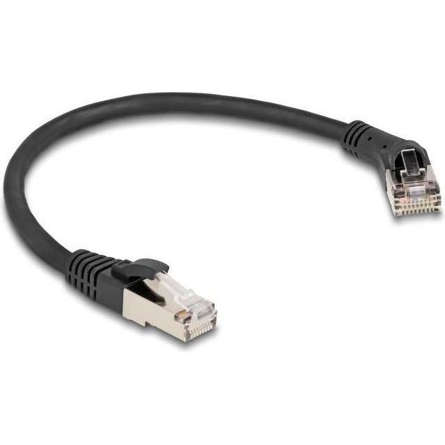 Thumbnail - Delock RJ45 Netzwerkkabel Cat.8.1 S/FTP Stecker 45� nach rechts gewinkelt zu Stecker gerade bis 40 (S/FTP, CAT8.1, 0.2...