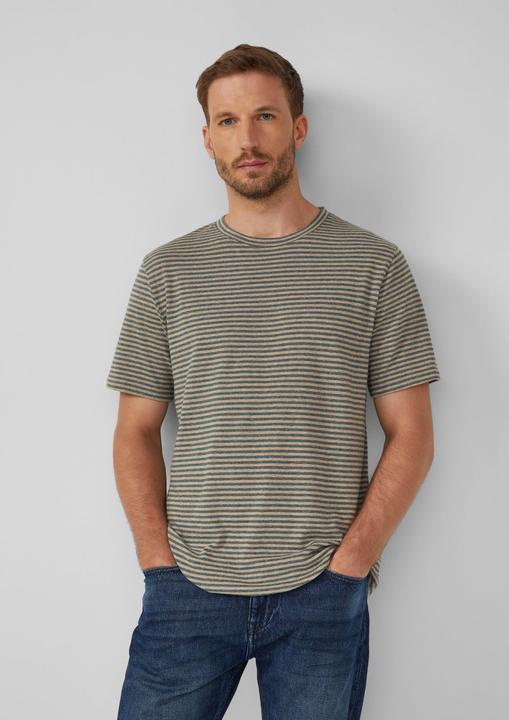 Produktbild S.Oliver T-Shirt Meliertes Ringel-Shirt mit Crew Neck (3XL)