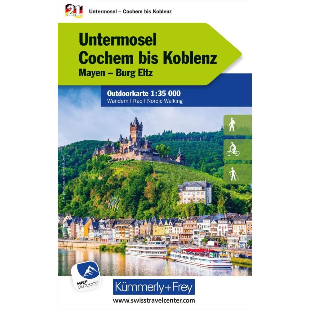Untermosel Cochem bis Koblenz Nr. 21 Ou, Landkarte