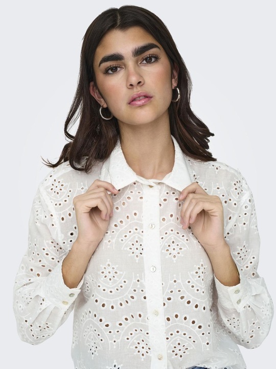 Immagine prodotto Only Vestibilità ampia Collo a camicia Polsini delle maniche con bottone Spalla bassa incastonata (XL)