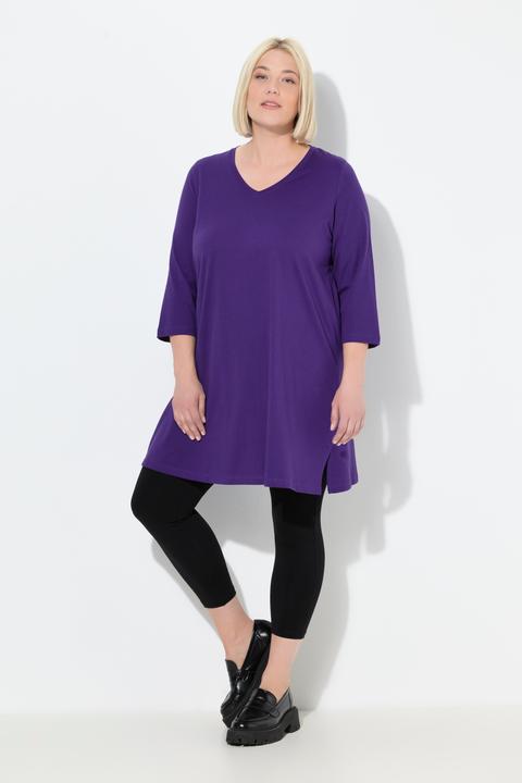 Produktbild Ulla Popken Longshirt, A-Linie, V-Ausschnitt, 3/4-Arm (60)