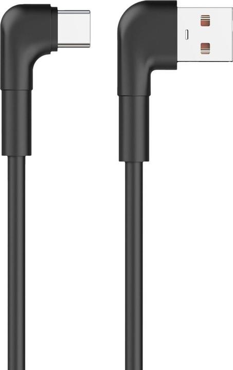 Maxlife MXUC-09 Winkelkabel USB - USB-C 1,0 m 3A schwarz (1 m, 15 W)
