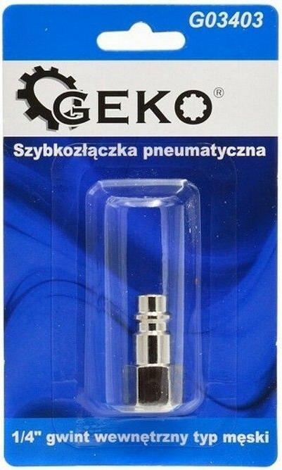 Actual product image GEKO Pneumatic quick coupler with internal thread 1/4 AG