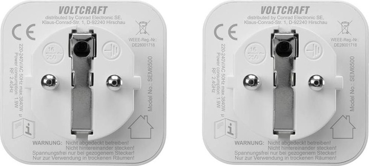 Produktbild Voltcraft SEM6500 Energiekosten-Messgerät inkl. Funksteckdose, Datenexport, Datenloggerfunktion, Ko