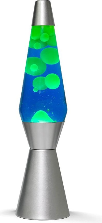 Productafbeelding Total Juggling iTotal - Lavalamp 36 cm - Zilveren Voet, Blauwe Vloeistof en Witte Was (XL1764) (E14)