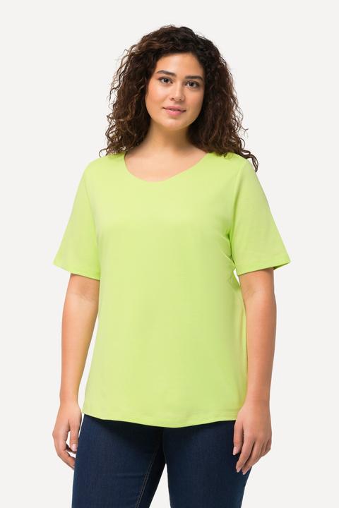 Immagine prodotto Ulla Popken Maglia aderente con davanti doppio, scollo a girocollo e mezze maniche (42, 44)