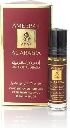 Ayat Perfumes Ameerat Al Arabia Perfumed Oil - Alcohol-Free Concentrated Unisex Perfume - 6x6ml (Extrait De Parfum, 36 ml)