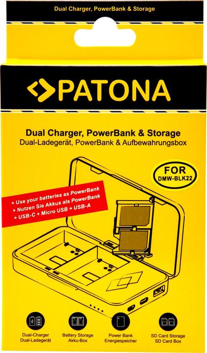 Produktbild Patona Dual Ladegerät BLK22 Powerbank (Kamera Akku Ladegerät)