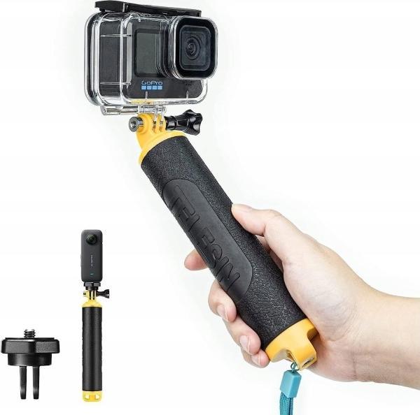 Actual product image Telesin Rubber Floating Hand Grip for Action and Sport Cameras (GP-MNP-300-YL)