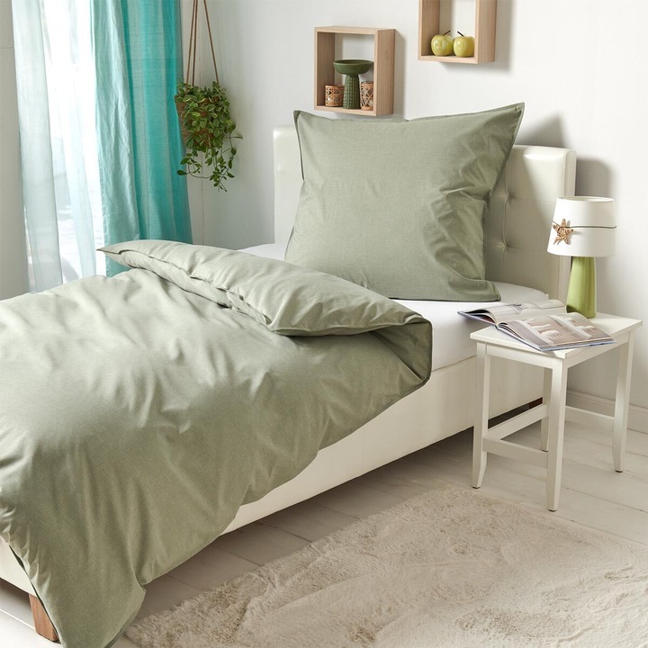 Produktbild Traumschlaf Basic Chambray (Bettwäsche Set, 160x210 cm + 65x100 cm)