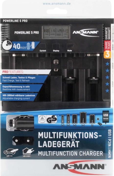 Image du produit Ansmann Powerline 5 Pro (1 pcs, Chargeurs sans batterie)