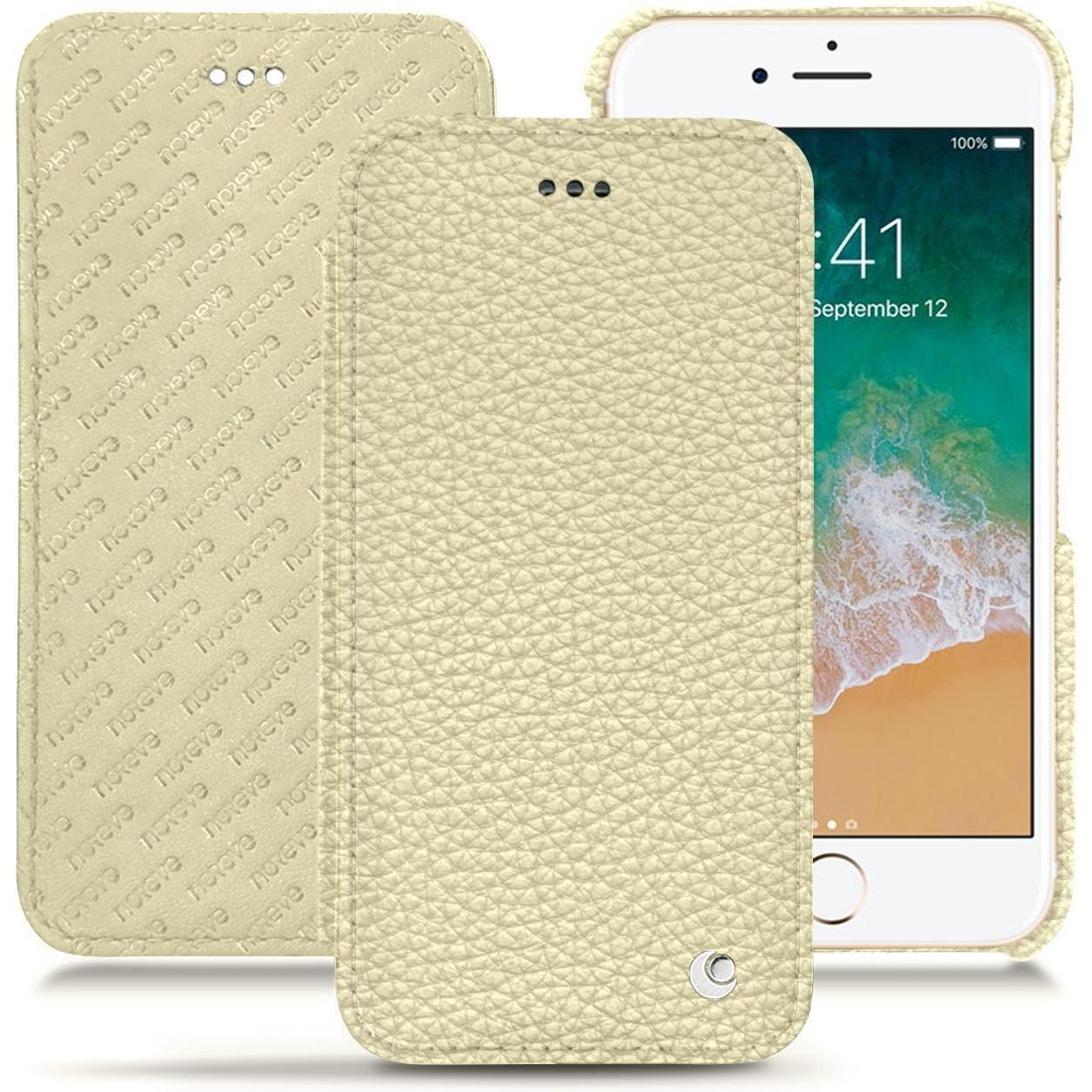 Noreve Lederschutzhülle horizontal (Apple iPhone 7), Smartphone Hülle, Beige