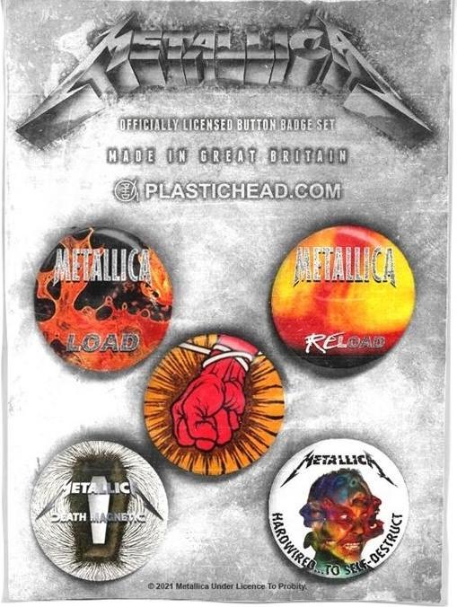Immagine prodotto Metallica 1996-2016 Albume Set di Badge Misura Confezione 5