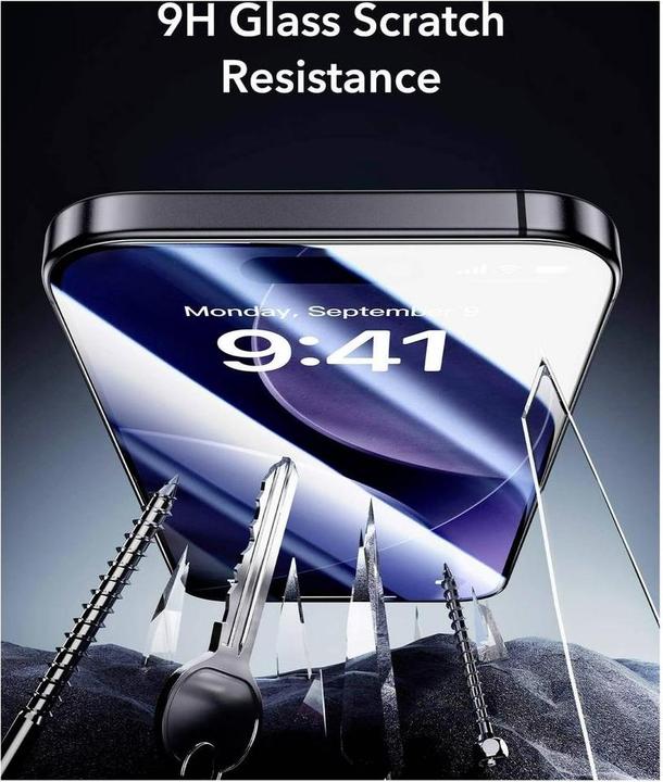 Produktbild ESR UltraFit Armorite Screen Protector, for iPhone 17 Pro, 2 Pack (2 Stück, Apple iPhone 17 Pro)