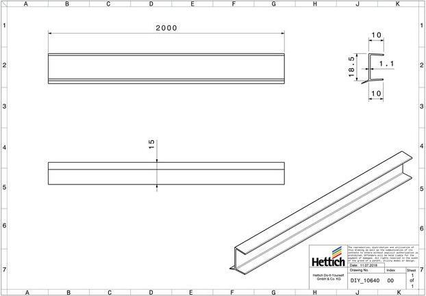 Produktbild Hettich Abdichtprofil (1 Stk.)