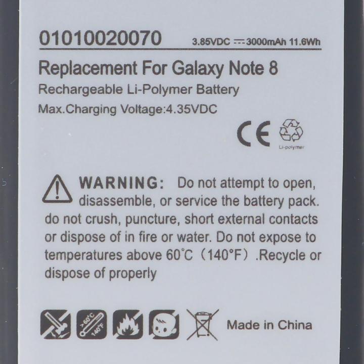 Produktbild AccuCell Akku Samsung Galaxy Note 8, SM-N9500