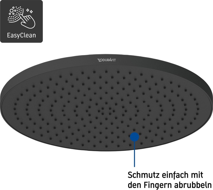 Immagine prodotto Duravit Soffione a 1 getto, 230 nero opaco (1 Tipi di raggi, 24 l/min)