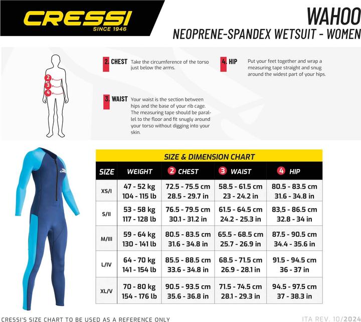 Productafbeelding Cressi Wahoo wetsuit dames (S)