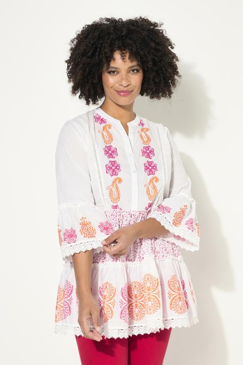 Produktbild Angel of Style Tunika, Musterstreifen, V-Ausschnitt, 3/4-Ärmel (46)