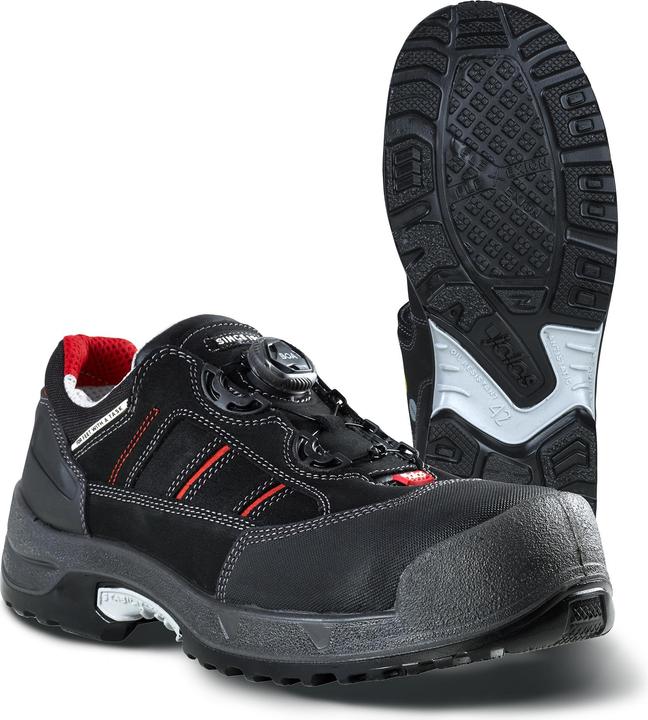 Jalas 1738 Unisex Black, Red Aluminium Toe Capped Safety Shoes, UK 6, EU 39 (S3, 39)