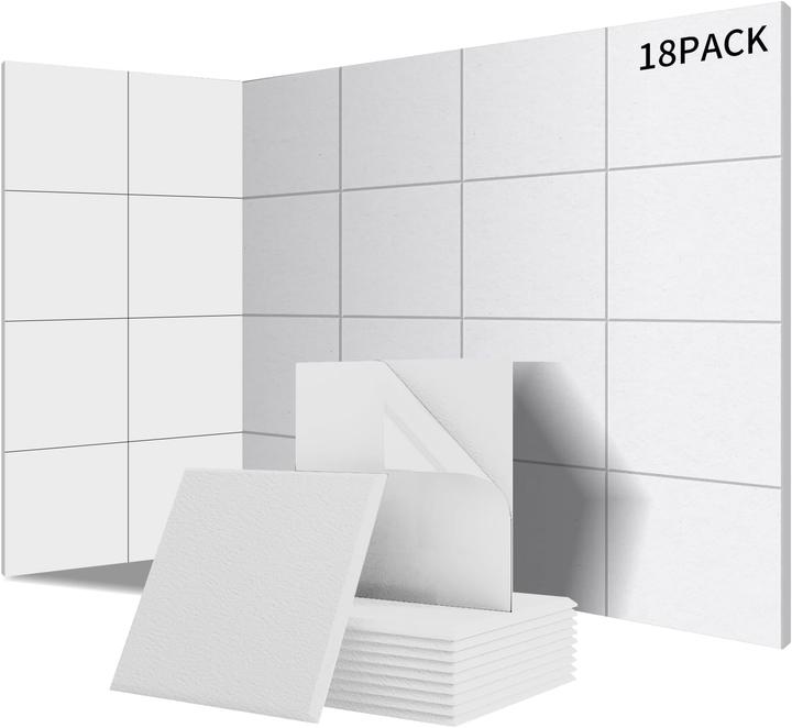 Sonuvia Selbstklebendes Akustikplatten-Set, 18-teilig (18 Stk.)