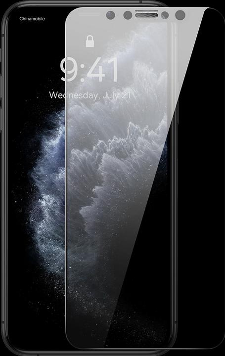 Actual product image Baseus 0.3mm Full-Coverage Privacy Protection Crystal Tempered Glass Screen Protector with Dust Filter for (1 Piece, Apple iPhone XS Max)