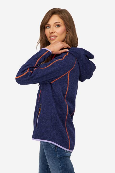 Produktbild Laurasøn Strickfleece-Jacke, Kapuze, Zipper, Langarm, OEKO-TEX (S)